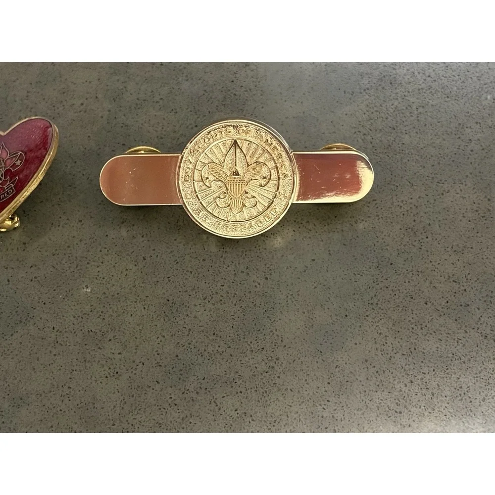 Vintage Boy Scout Pin Lot National Summertime Pack Award Parent Heart BSA Pins